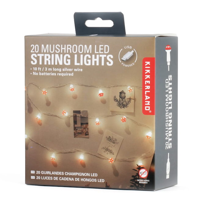 20 Mushroom LED String Lights